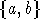 {a,b}