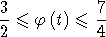 3-\<  f (t) \< 7-
2           4